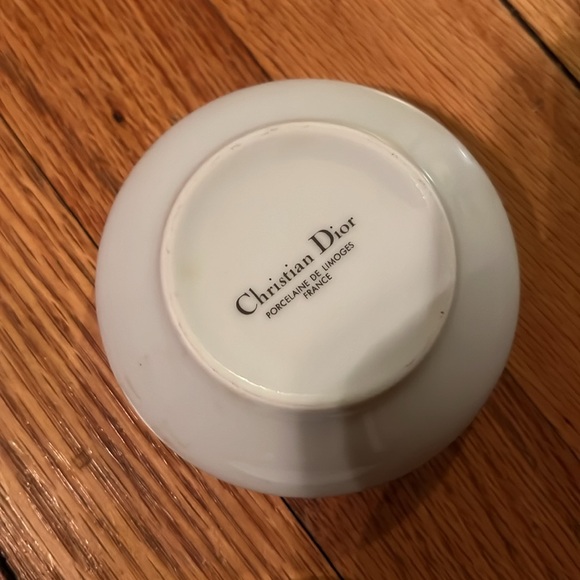 EUC EVC RARE Vintage Christian Dior Logo Limoges Round Box Jewelry Trinket Ring - Picture 4 of 5